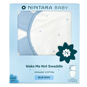 Wake Me Not Swaddle - Blue Bops