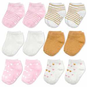 Anti-Slip Baby Socks - Set of 12 | Pink Bundle