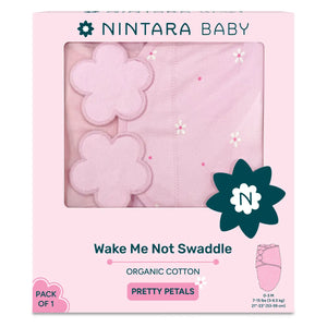 NintaraBaby Wake Me Not Swaddle - Pretty Petals