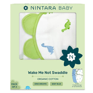 Wake Me Not Swaddle - Set of 2 | Dino Dreams + Baby Blue