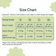 Nintara Baby sleep sack size chart. Size S fits babies 22-26 inches, 4-8 kg, aged 3-6 months. Size M fits 26-30 inches, 7-10 kg, aged 6-12 months. Size L fits 30-35 inches, 10-13 kg, aged 12-18 months. Size XL fits 35-40 inches, 11-16 kg, aged 18-24 months.