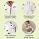 Nintara Baby sleep sack feature highlights: safety-tested top quality zipper, zipper pocket to secure zipper, shoulder snap buttons for easy access, and bottom zip opening for hassle-free diaper changes.
