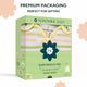 Nintara Baby Sleep Sack 0.5 TOG pack of 2, size L. Green gift box packaging showing Citrus Stripes and Soft Sage sleep bags. 100% organic cotton, GOTS certified, soft and breathable