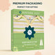Nintara Baby Sleep Sack 0.5 TOG pack of 1, size M. Soft yellow gift box packaging showing Soft Sage sleep bag. 100% organic cotton, GOTS certified, soft and breathable, lovingly made in India.