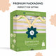 Nintara Baby Sleep Sack 0.5 TOG pack of 2, size M. Green gift box packaging showing Forest Flutter and Citrus Stripes sleep bags. 100% organic cotton, GOTS certified, soft and breathable.
