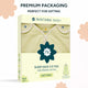 Nintara Baby Sleep Sack 0.5 TOG pack of 1, size L. Soft yellow gift box packaging showing Soft Sage sleep bag. 100% organic cotton, GOTS certified, soft and breathable, lovingly made in India.