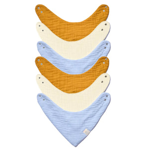 Baby Bandana Bibs - Set of 6 | Solids Pack
