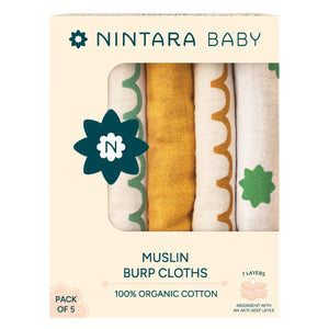 Baby Burp Cloths - Set of 5 | Nintara Favorites