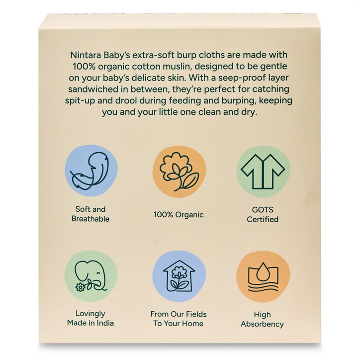 Box of Baby Burp Cloths from Playful Mix Mega Pack set of 6