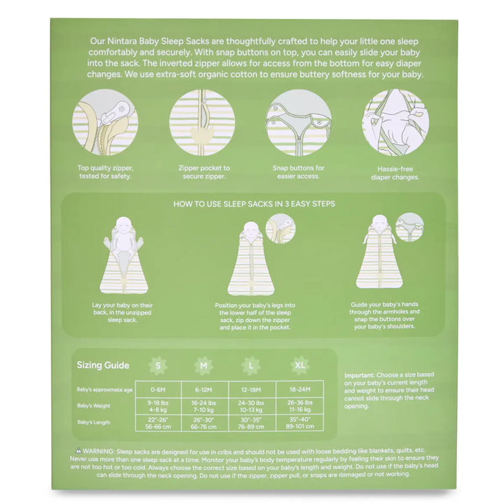 Baby Sleep Sack 0.5 TOG - Citrus Stripes